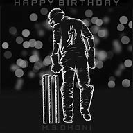 Image result for MS Dhoni Black and White