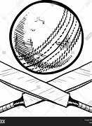 Image result for Cricket Bat and Ball Line Drawing