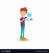 Image result for Cartoon Person On Cell Phone