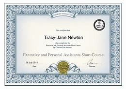 Image result for Personal Assistant Certificate