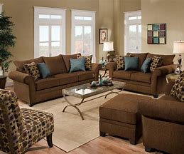 Image result for Living Room Brown Sofa