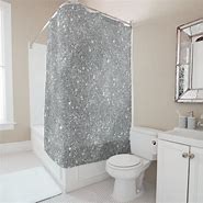 Image result for Silver Glitter Shower Curtain