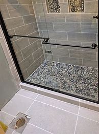Image result for Flat Pebble Shower Floor Tile
