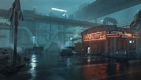 Image result for Warehouse Art Cyberpunk