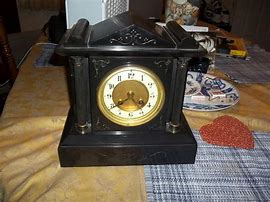 Image result for Antique Black Mantel Clock