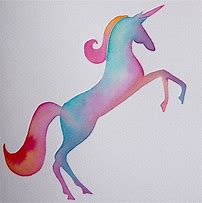 Image result for Rainbow Unicorn Watercolor