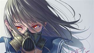 Image result for Anime Girl Gas Mask