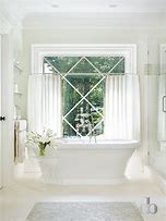 Image result for Cafe Curtains Bathroom Window