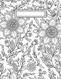 Image result for Adult Coloring Page Binder Covers