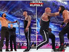 Image result for Roman Reigns The Rock Fight