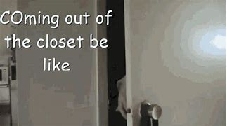Image result for Coming Out the Closet GIF