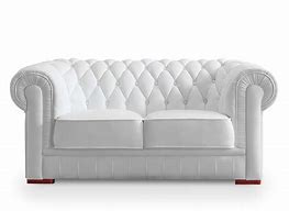 Image result for Canape Cuir Blanc 2 Places