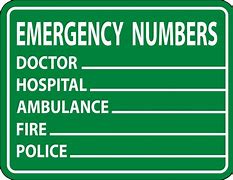 Image result for Emergency Phone Numbers Artwork