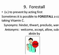 Image result for Forestall