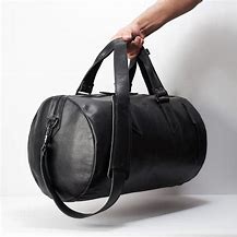 Image result for Black Leather Duffle Bag