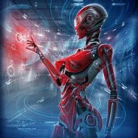 Image result for Red Robot Woman