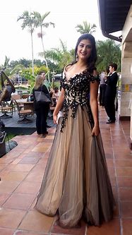 Image result for Black and Champagne Dresses