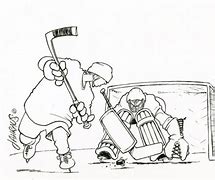 Image result for Angry Ice Hockey Goalie Cartoon