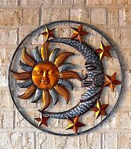 Image result for Sun and Moon Metal Wall Art