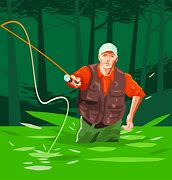 Image result for Fly Fishing Cartoon