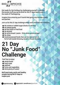 Image result for No Junk Food Challenge Printable