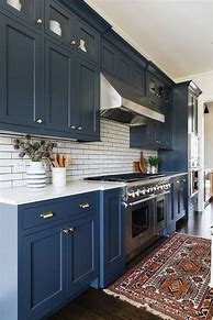 Image result for Blue Kitchen Cabinets Ideas