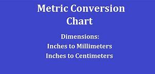 Image result for Metric to Inches Conversion Table