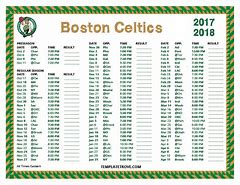 Image result for Celtics Schedule