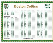 Image result for Boston Celtics Schedule 2018 Printable