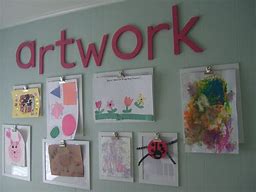 Image result for Kids Art Display Wall