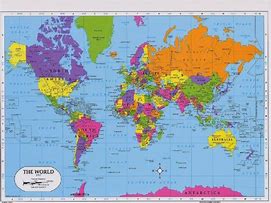 Image result for United States Labeled On World Map