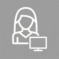 Image result for Woman On the Computer Icon