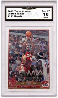 Image result for LeBron James Topps Chrome Rookie Card