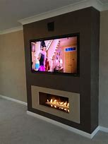 Image result for Small Living Room with Fireplace and TV