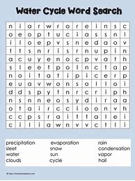 Image result for Water Word Search Printable