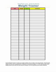 Image result for Weight Loss Tracker Printable