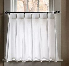 Image result for Linen Cafe Curtain with Clip Rings
