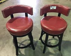Image result for Red Wooden Swivel Bar Stools