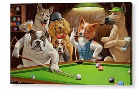 Image result for Original Dogs Playing Pool