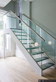 Image result for Chrome and Glass Staircase