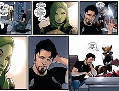 Image result for Tony and Gamora