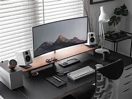 Image result for Small Desk PC Setup