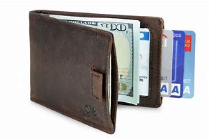 Image result for Full Grain Leather Money Clip Wallet