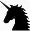 Image result for Black Unicorn Bust Silhouette