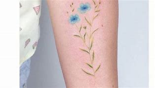 Image result for Blue Flower Tattoo