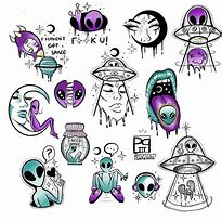 Image result for Trippy Alien Tattoo