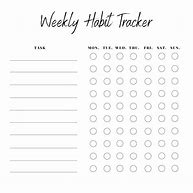 Image result for Empty Blank 30-Day Habits Tracker Template
