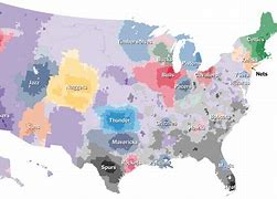Image result for NBA Team Fan Map