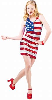 Image result for American Flag Sequen Dress