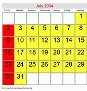 Image result for July 2031 Calendar